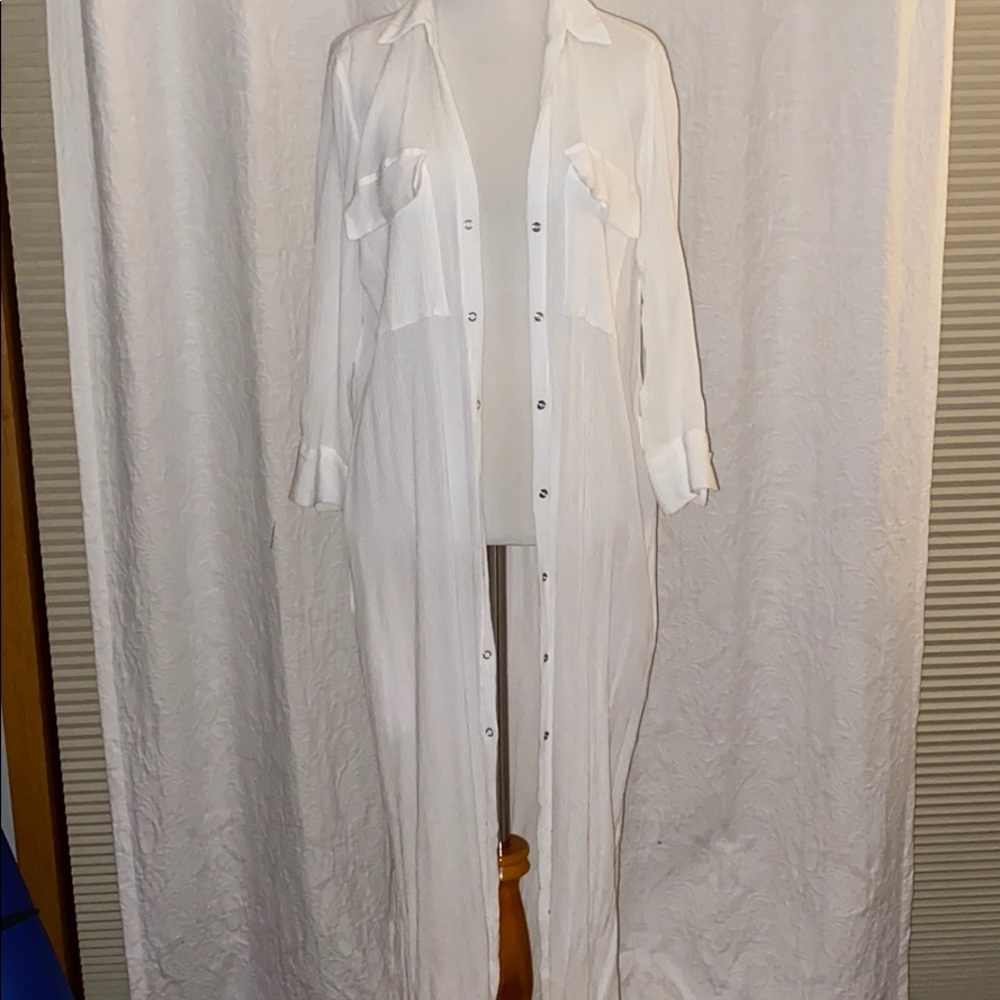 LONG WHITE BEACH DRESS